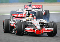 Lewis Hamilton en el Gran Premio de Francia 2008. Foto: AP
