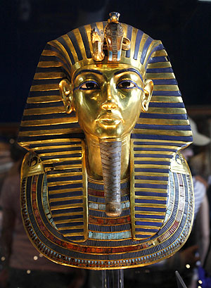 Máscara de oro del famoso faraón. (Foto: AP)
