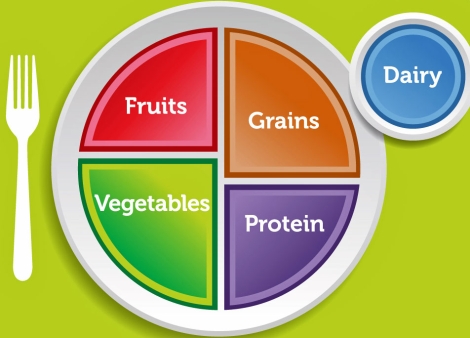Icono de la nueva 'pirámide' de la alimentación sana. | Foto: Departamento de Agricultura