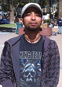 Álvaro, un indignado de El Paso. | E.S.