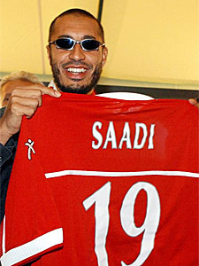 Saadi Gadafi en foto de archivo.