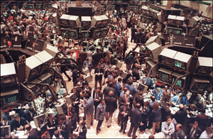 Imagen de la Bolsa de Nueva York el 'lunes negro'. (FOTO: AFP)